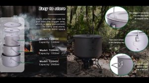 7 Титановые наборы посуды с Алиэкспресс для кемпинга Походная посуда с Алиэкспресс для похода 2024