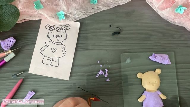Мастер-класс: Декор блокнота "Мишка" из полимерной глины FIMO/polymer clay tutorial смотреть онлайн