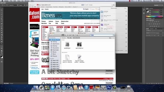 Photoshop CS6: How To Download & Install Fonts (Mac) смотреть онлайн