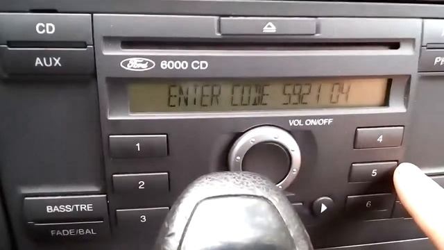 разблокировка магнитолы Ford (6000 CD ) часть 2 смотреть онлайн
