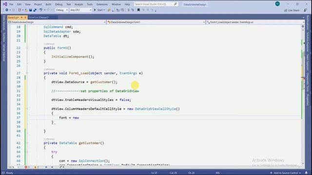 Change DataGridView Style In C# Windows Programming смотреть онлайн