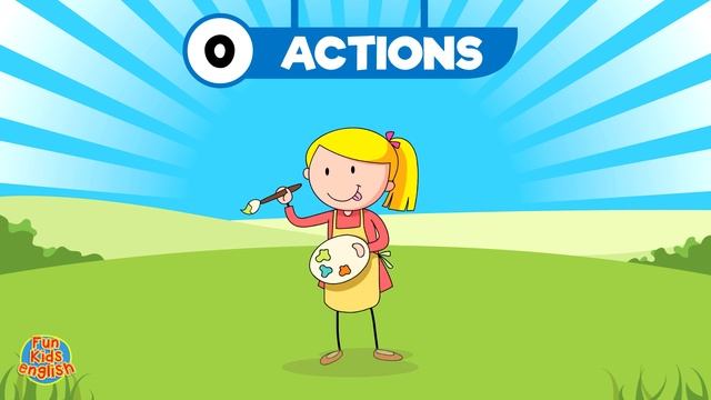 Learn 10 Action Words | Action Words Vocabulary for Kids | Fun Kids English смотреть онлайн