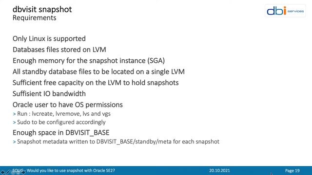 Snapshot Lösungen mit Oracle Standard Edition SE2 by Marc Wagner von dbi services смотреть онлайн
