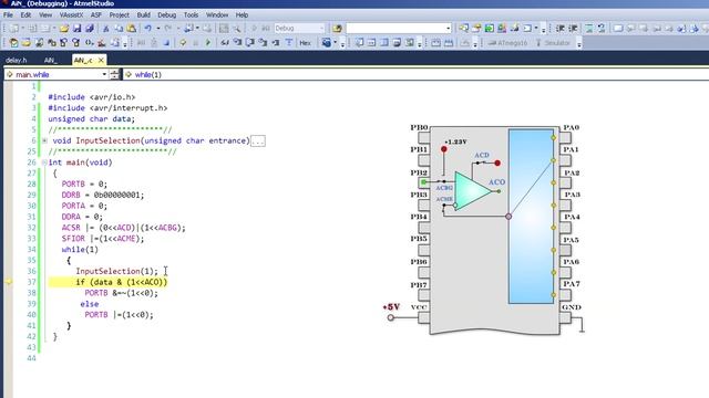 Программирование микроконтроллеров   (компаратор часть 2)