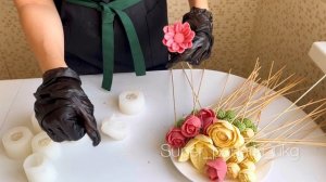Шоколадные цветы. Сладкий букет. Цветы из шоколада. Шоколадные розы. Сборка букета
