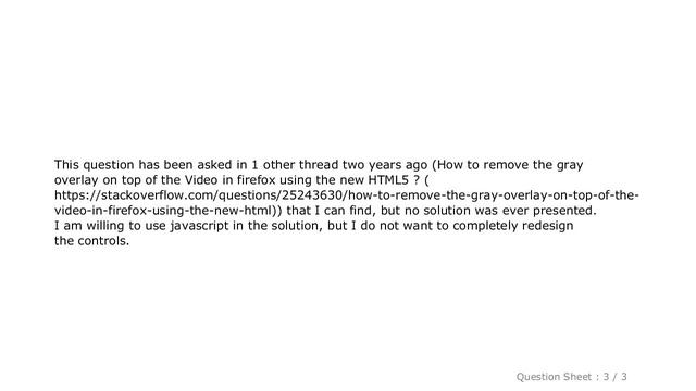 HTML : How do I remove the following HTML5 video element control in Firefox? смотреть онлайн