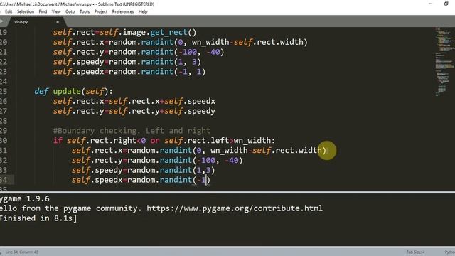 Python Pygame - Kill the Coronavirus, 2/2 : Create Target Objects, Detect Collision, Add Sound смотреть онлайн