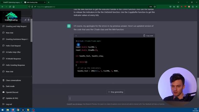 Coding a trading bot with ChatGPT ?! смотреть онлайн