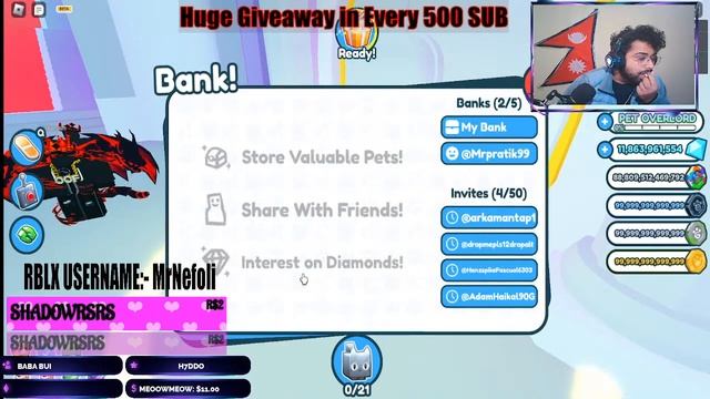 ?LIVE? Pet Simulator X Live ?DIAMONDS? And Thanksgiving Pets Giveaway #petsimulatorx смотреть онлайн