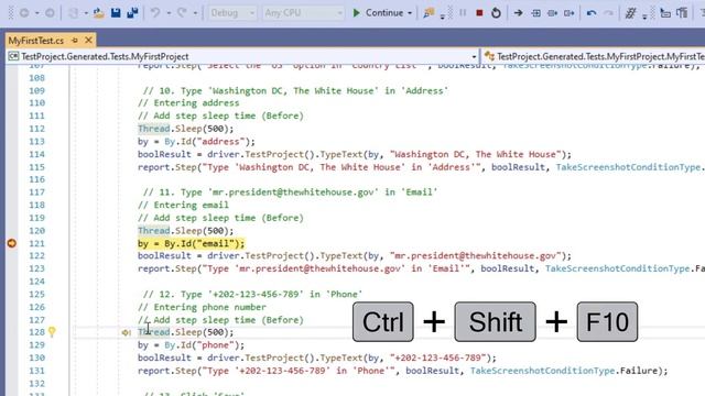 TestProject.io customization, generating C# .Net Core test automation code and debugging it смотреть онлайн