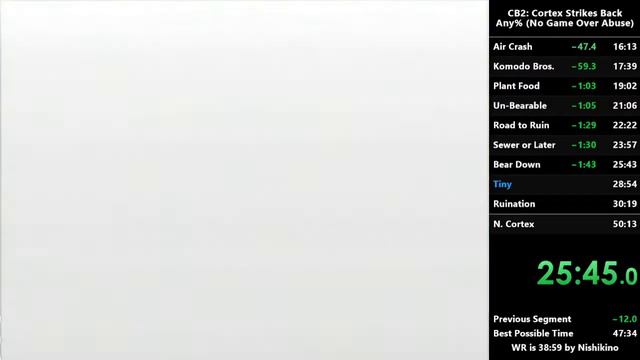 Crash Bandicoot 2: Cortex Strikes Back Any% (No Game Over Abuse) Speedrun in 49:02 смотреть онлайн