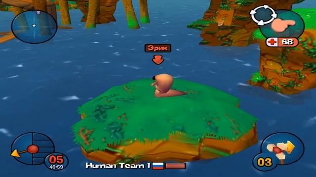 Worms 3D прохождение №3 Спасение овец и битва с воскресшими червями смотреть онлайн