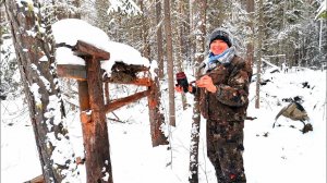 МАЖЕМ КАПКАНЫ ВАРЕНЬЕМ.ЭКСПЕРИМЕНТЫ  С СОБОЛЕМ. ПРОВЕРЯЕМ ПУТИКИ.