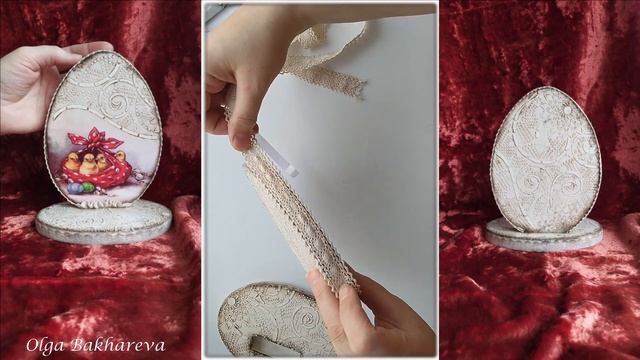 Идея декупажа пасхального яйца DIY Easter Egg Easy Decoupage For Beginners Easter Decor Idea