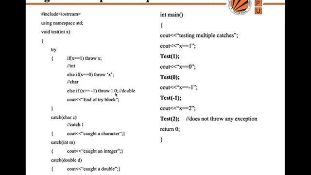 Multiple catch statements for single try block смотреть онлайн