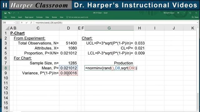Excel Tutorial: Statistical Process Control P-Chart| Dr. Harper’s Classroom смотреть онлайн