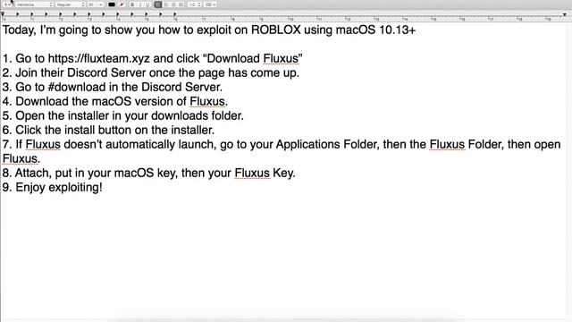 How to exploit on ROBLOX for free on macOS! (Fluxus) смотреть онлайн