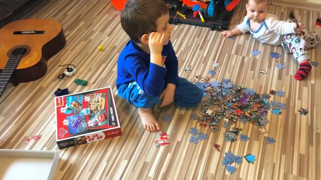 THE CARS Trefl puzzle 4in1 - games for kids смотреть онлайн