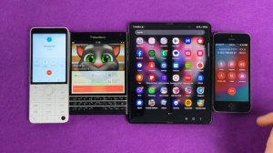 StartUp & ShutDown Z Fold 3 + iPhone 5S + Xiaomi Qin F22 + BlackBerry Conference Incoming Call
