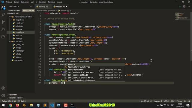 Django y PostgreSQL: Aplicación de Agenda de Contactos | Aplicación Web con Envío de Correos ? смотреть онлайн