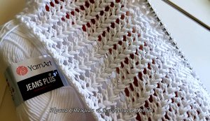 Летние Хиты крупной вязки - для пряжи Джинс Плюс Ажурный узор спицами