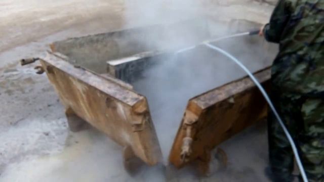 Демонстрация пескоструя Керхер