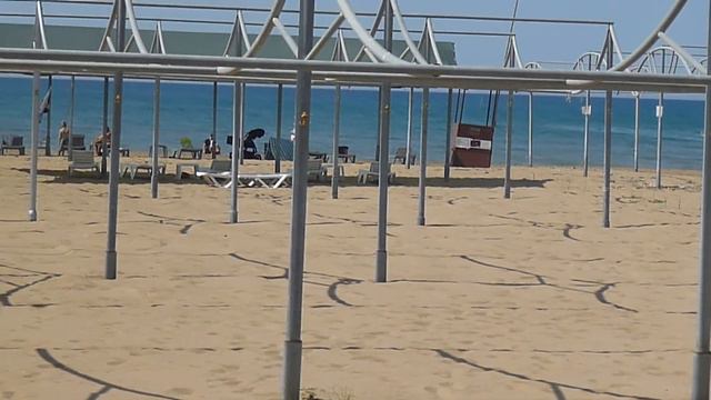 Сиде. Пляж отеля Palm World Resort 5*. смотреть онлайн