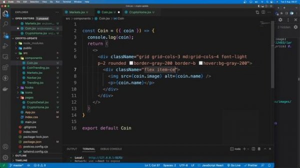 Build Crypto App With React, Chart jS & Coingecko API