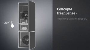 Сенсорная технология freshSense в холодильниках Siemens.