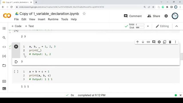 PYTHON VARIABLE DECLARATION AND ASSIGNING VALUES (PART 2) смотреть онлайн