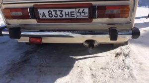 Выхлоп ВАЗ 2106 субару саунд 4-1 + резонатор стингер + банка сааб 9000