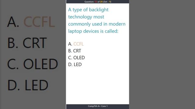 Set-1 CompTIA, A+ Certification Core 1 (220-1001) Practice Text, Portrait Mode смотреть онлайн