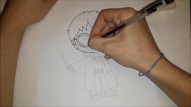 Как нарисовать милого кавайного Гарри Поттера? Лёгкие рисунки для детей смотреть онлайн