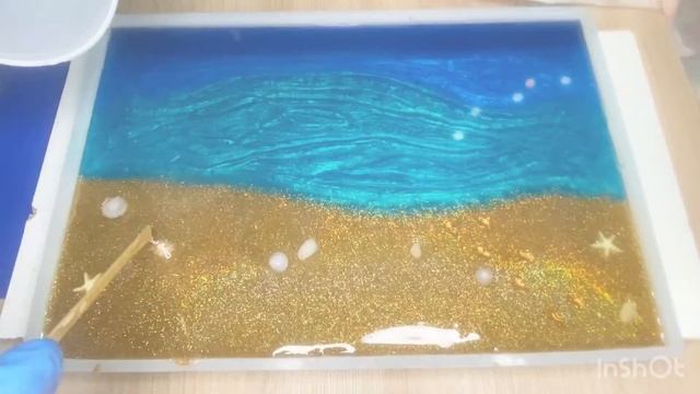 КАК СДЕЛАТЬ ПОДНОС ИЗ СМОЛЫ? СЕРВИРОВОЧНАЯ ДОСКА. ДОСКА МОРЕ смотреть онлайн