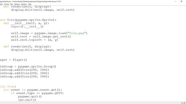 Pygame Sprites - Introduction + Collision Detection смотреть онлайн