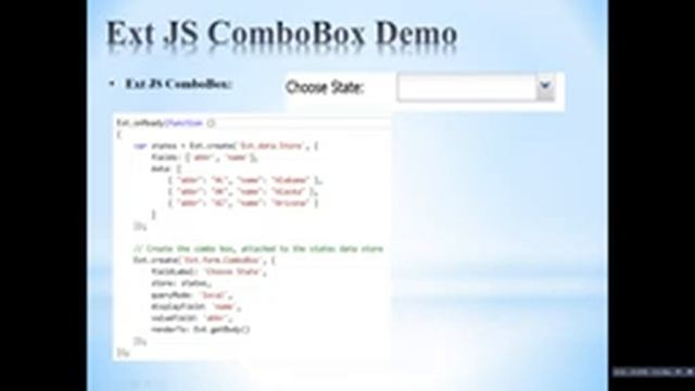 how to use combobox xtype in extjs смотреть онлайн