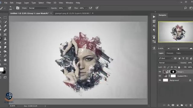 Photoshop Tutorial: Brush Effect Portrait (Brush) (Oil Paint) | Photo Manipulation | Photoshop CC смотреть онлайн
