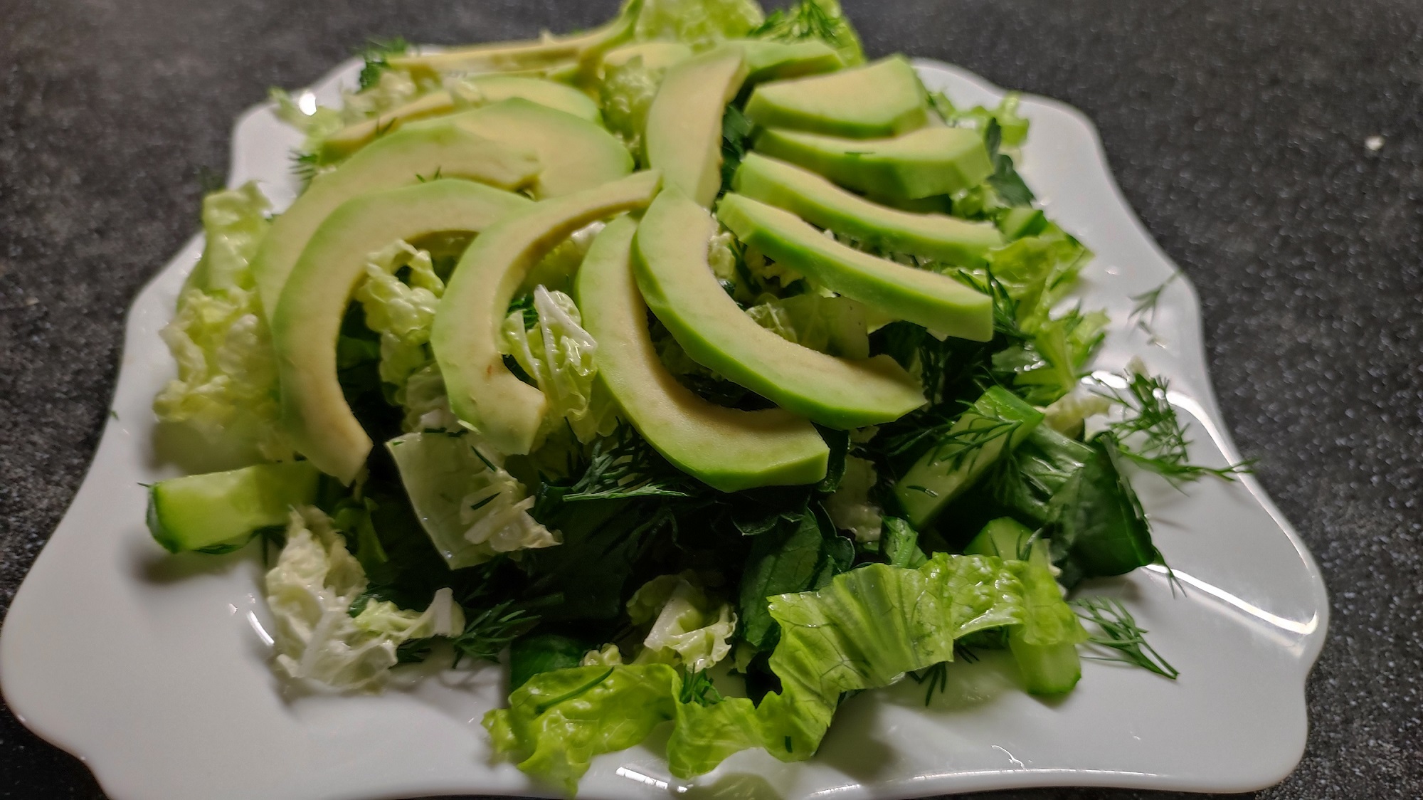 Низкокалорийный Зеленый салат для похудения смотреть онлайн