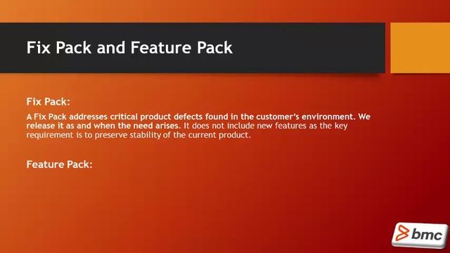 BMC BPPM Fix Pack vs Feature Pack смотреть онлайн