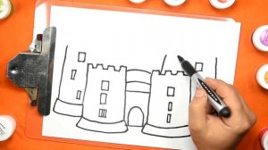 Simple easy Drawing How to draw Castle рисуем легко Как рисовать замок