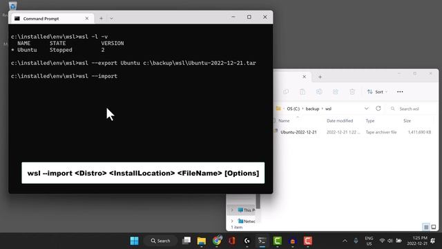 How To Backup And Restore Linux In WSL | WSL Export And Import-Windows