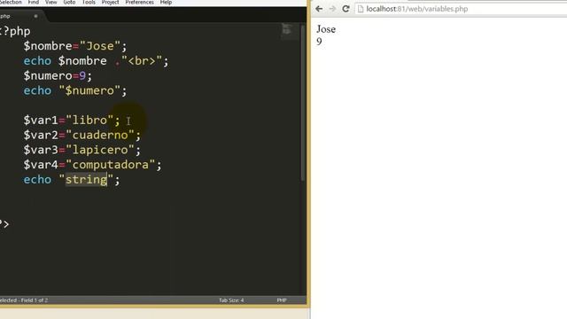 PHP Variables parte 03 смотреть онлайн