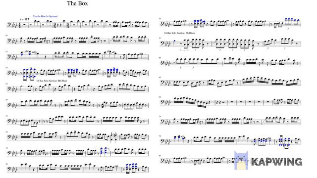The Box - Roddy Ricch Sheet Music | Trombone смотреть онлайн