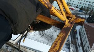 Замена грузового троса на башенном кране FO-23. Байки Сергеевича!!!