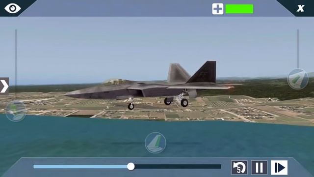 X-Plane iOS, F-22 landing смотреть онлайн