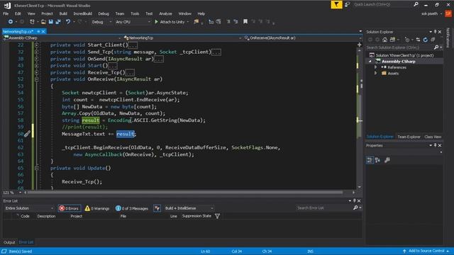 Cambodia (Khmer) Unity3d Networking Game Server Basic Lesson 31 Unity3d Client Receive Msg TCP (End смотреть онлайн