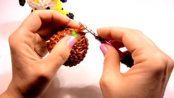 Собачка из резинок "Плуто" Лумигуруми. Ч.-1. Rainbow Loom Pluto Dog Loomigurumi