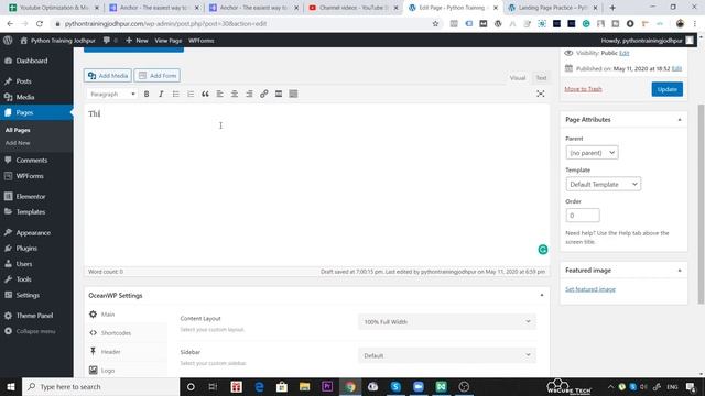#6 Concept of Page Builder - Setting up Free version of Elementor + Ocean WP - Builder смотреть онлайн