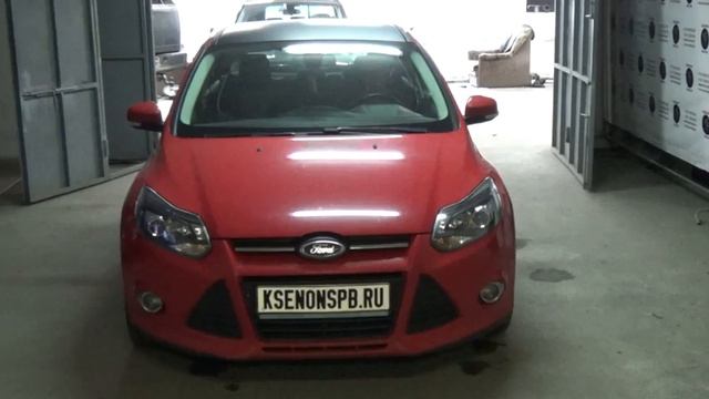 FORD FOCUS 3 -замена штатных линз VISTEON и покраска масок смотреть онлайн