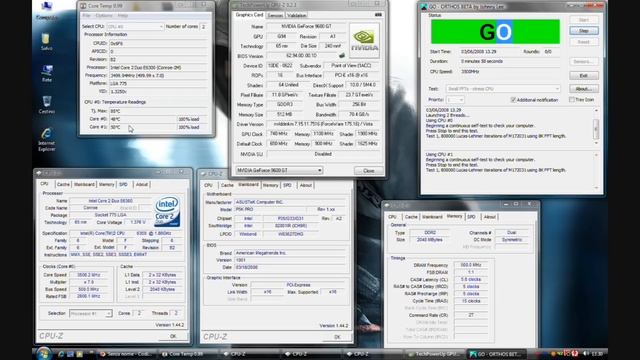 Cpu Intel Core 2 Duo E6300 Overclock 3500 Mhz 3,5 Ghz смотреть онлайн
